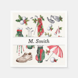 Golfutrustning Julgolfer Dekoration party Pappersservett