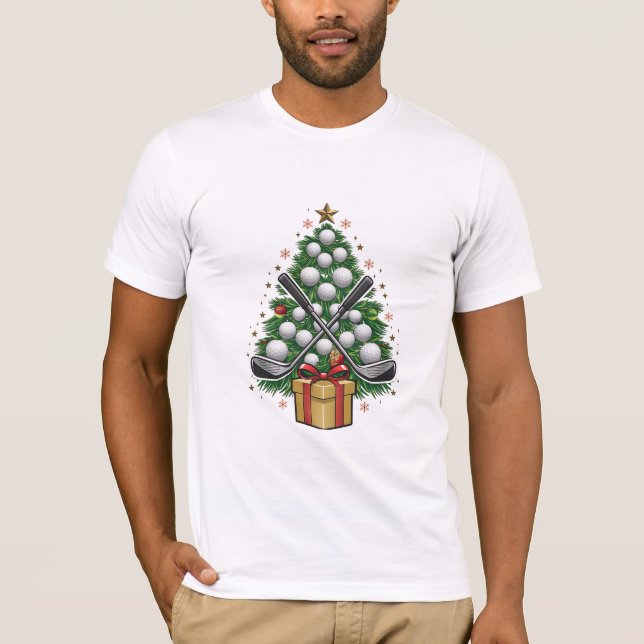 Golfutrustning Julgran Jul Golf T Shirt (Framsida)