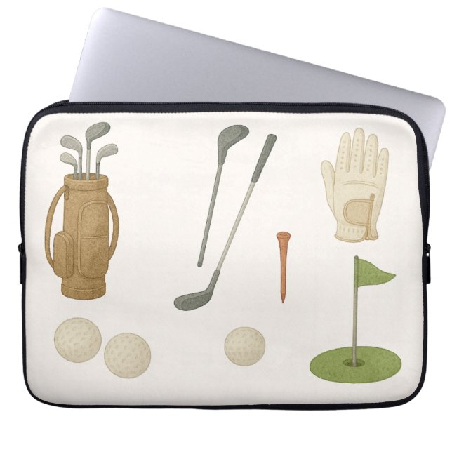 Golfutrustningsgåvor till golfer laptop fodral (Framsidan)