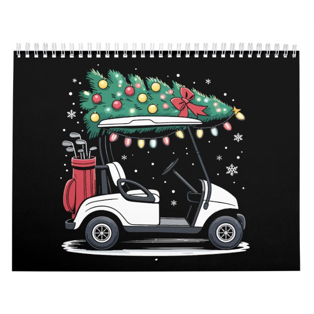 Golfvagn julgranljus Xmas Sport Golfare Kalender (Omslag)