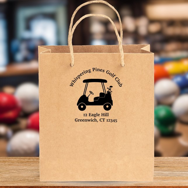 Golfvagn Logotyp Klubbnamn Stämpel (Skapare uppladdad)