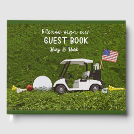 golfvagn med flagga i Amerika Gästböcker