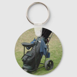 Golfvagnen hänger lös Keychain Nyckelring