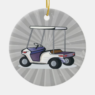 golfvagnsgrafik julgransprydnad keramik
