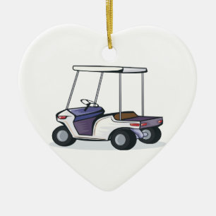 golfvagnsgrafik julgransprydnad keramik