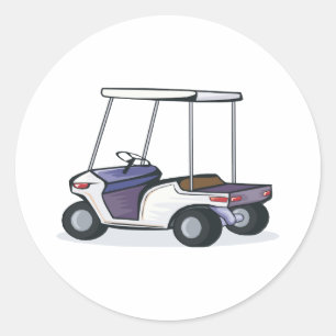 golfvagnsgrafik runt klistermärke