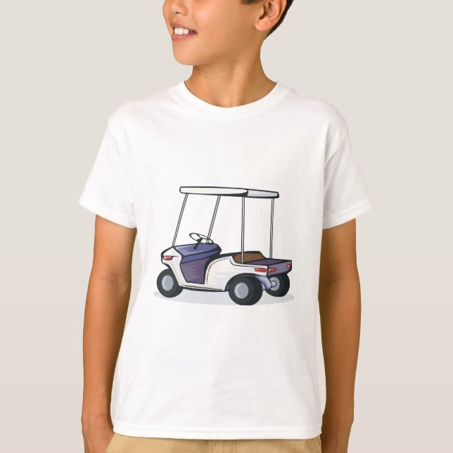 golfvagnsgrafik tee shirt (Framsida)