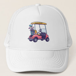 Golfvagnsklubbor Monogram Namn Trucker Hatt Keps
