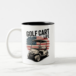 Golfvagnsliv Make Golfande Golftajare Älskare Två-Tonad Mugg