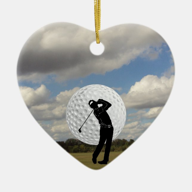 Golfvärld Julgransprydnad Keramik (Framsidan)
