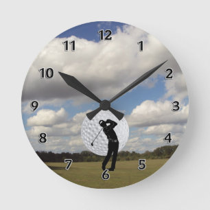 Golfvärld Rund Klocka