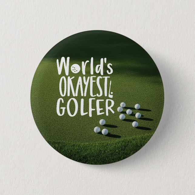 Golfvärlden godkänner golfares roliga uttalande knapp (Framsida)