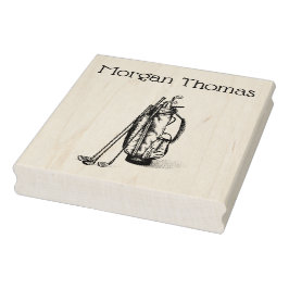 Golfväska Golfklubbor Svart Stämpel