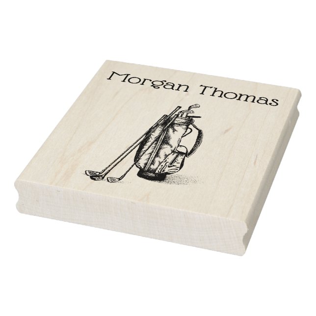 Golfväska Golfklubbor Svart Stämpel (Stämpel)