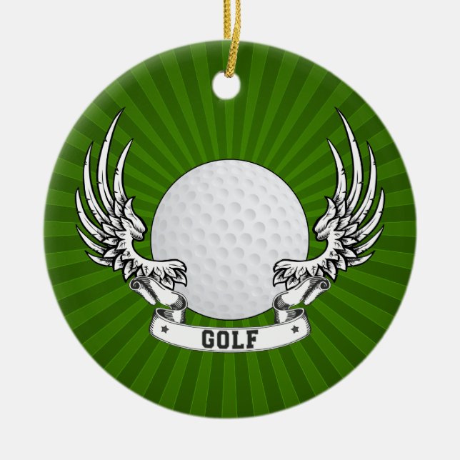 Golfvingarprydnad Julgransprydnad Keramik (Framsidan)