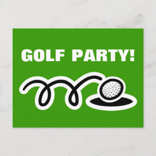 Golfvykort för partiinbjudningar och möten inbjudan vykort