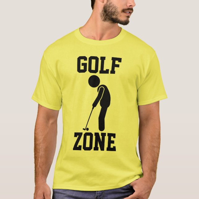 Golfzon - Rollig golf T Shirt (Framsida)