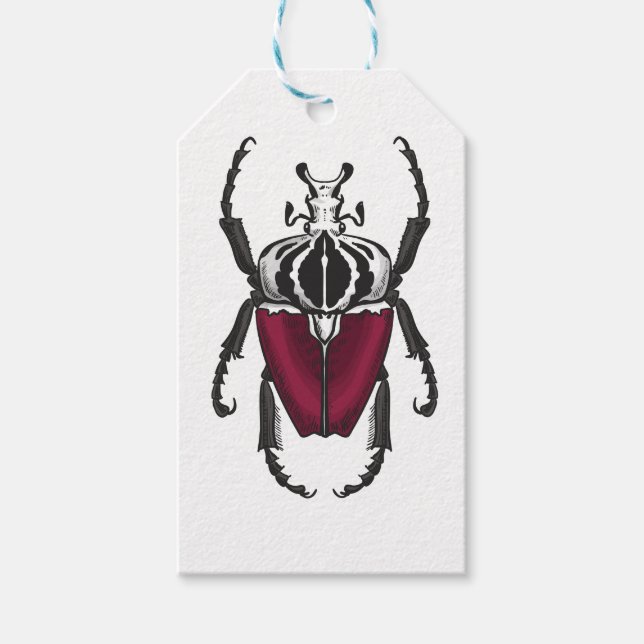 Goliat beetle presentetikett (Framsidan)