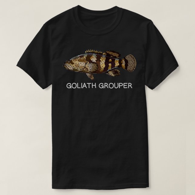 Goliat Grouper Saltwater Game Fish T Shirt (Design framsida)