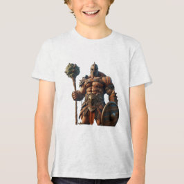 Goliat med en klubba på en kortärmad vit t shirt