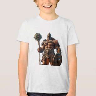 Goliat med en klubba på en kortärmad vit t shirt
