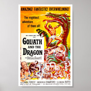 Goliat och Dragon Vintage Movie Poster