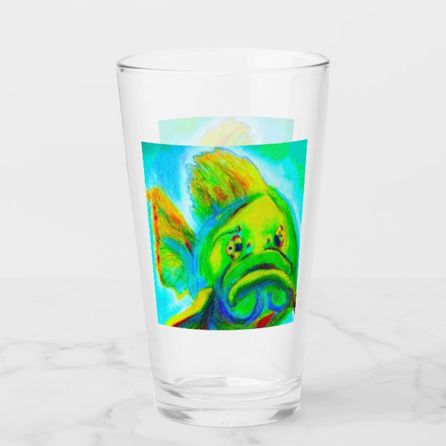GOLIATH GROUPER BEER GLASSES GLASKOPP (Framsida)