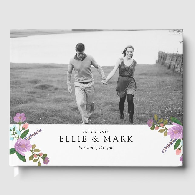 GolighBlommigt Bröllop Gästböcker (Framsida)