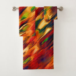 Golik nedfläckad från rött till orange, lite grönt