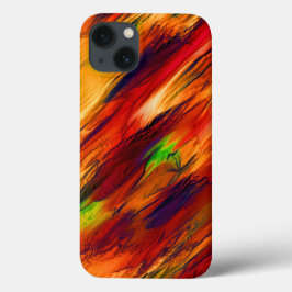 Golik nedfläckad från rött till orange, lite grönt