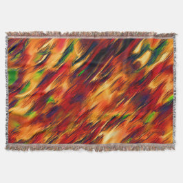 Golik nedfläckad från rött till orange, lite grönt filt