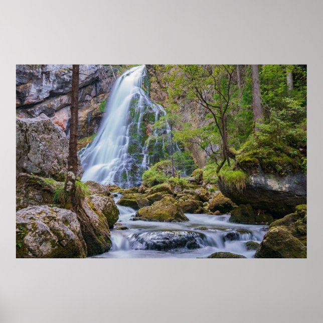 Golling Waterfall, Gollinger Wasserfall, Österrike Poster (Framsidan)