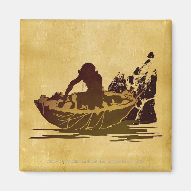 GOLLUM™ i en raft Magnet (Framsidan)