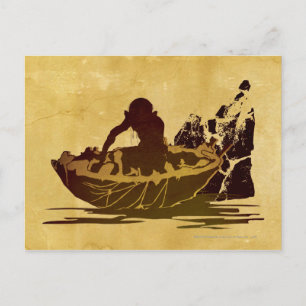 GOLLUM™ i en raft Vykort
