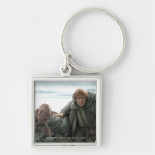 GOLLUM™ och Samvis Fyrkantig Silverfärgad Nyckelring