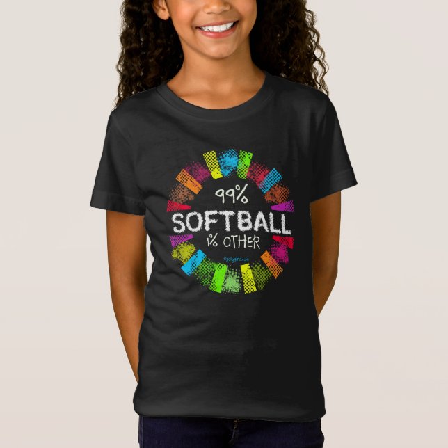 Golly flickor: 99 procent softball 1 procent annan tee (Framsida)