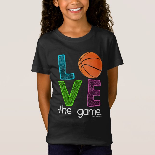 Golly flickor: Basket - älska leken T Shirt (Framsida)