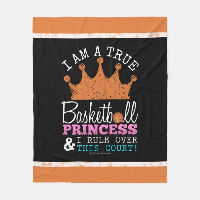 Golly flickor: BasketPrincess Härska Denna Fleecefilt (Framsidan)