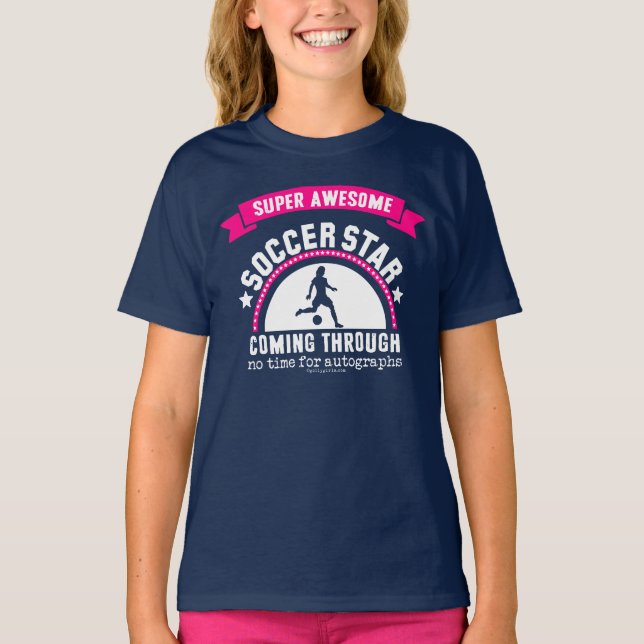 Golly flickor: Toppen enorm fotbollstjärna T-shirt (Framsida)