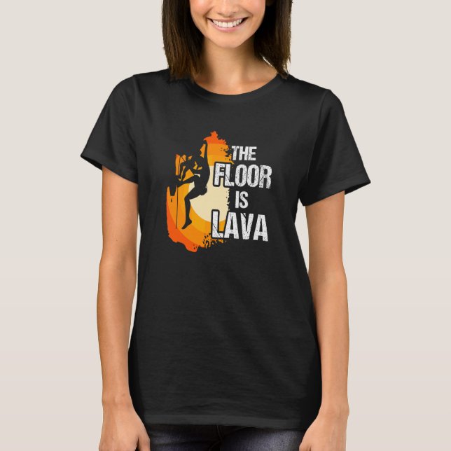 Golv är i Lava klättring Extreme Sports Boulding M T Shirt (Framsida)