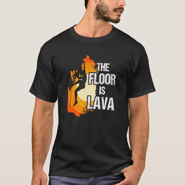Golv är i Lava klättring Extreme Sports Boulding M T Shirt (Framsida)