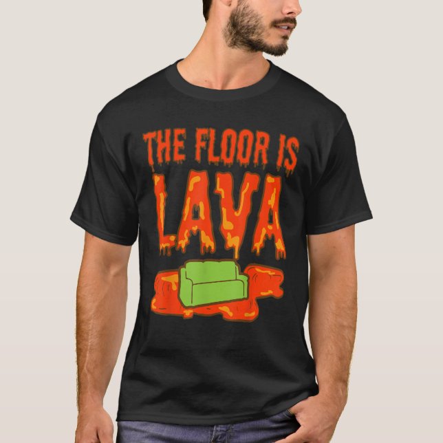 Golv är Lava Game Funny Volcano T Shirt (Framsida)