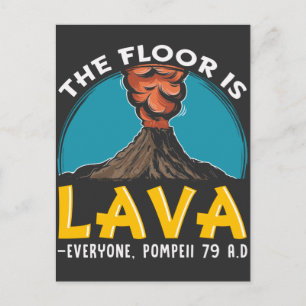 Golv är Lava Pompeii History Lacher Volcano Vykort