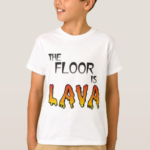 Golv är Lava, roliga ungar spelar. Rolig t-skjort T Shirt