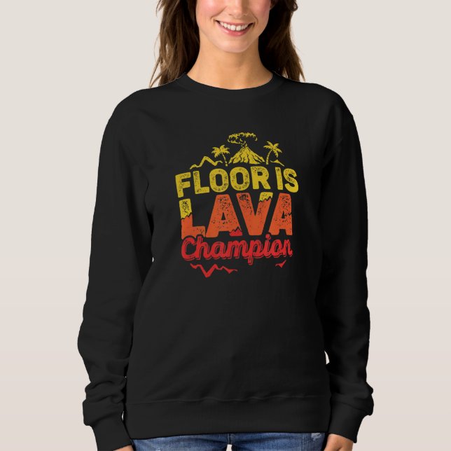 Golv är spelmästare i Lava med Volcano Kids Rece T Shirt (Framsida)
