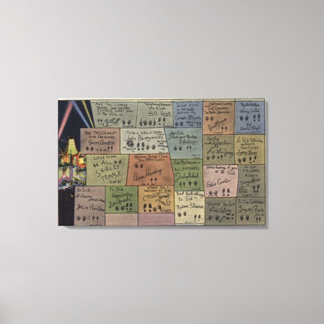 Golv av Fame, Graumans kinesiska teater Canvastryck (Framsida)