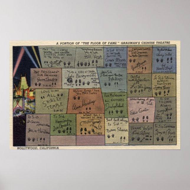 Golv av Fame, Graumans kinesiska teater Poster (Framsidan)