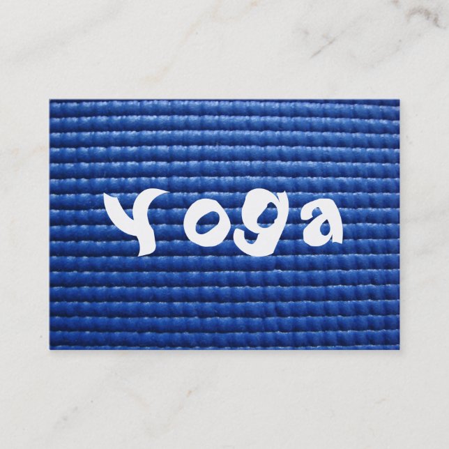 Golv för klibbig Yoga för blått mattt & Wood Visitkort (Framsida)