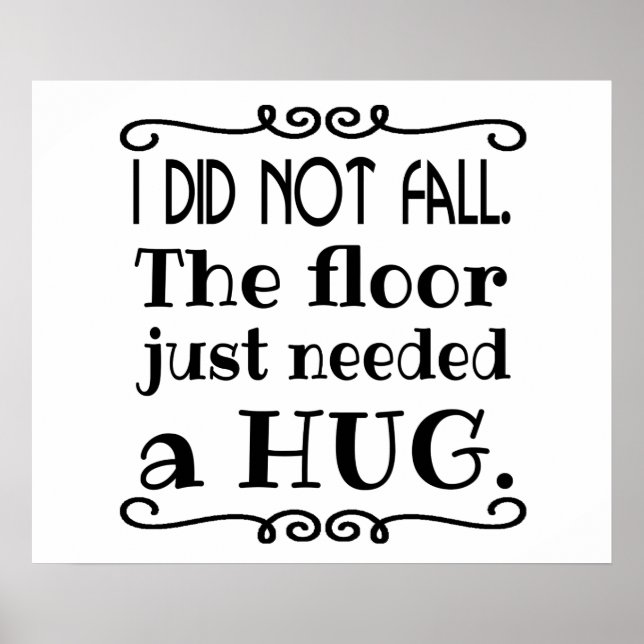 Golv Hug Funny Poster (Framsidan)