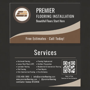 Golv QR-kod Professionell Visitkort